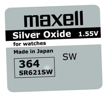 Bateria srebrowa Maxell SR621W SR60 D364 LR621 364