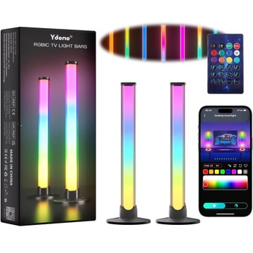 INTELIGENTNA LISTWA ŚWIETLNA LED RGB USB APP CONTROL 40CM 2SZT