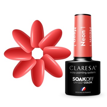 CLARESA NEONOWY LAKIER HYBRYDOWY 5ml NEON 1