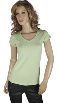KOLORY Bluzka T-shirt w serek bawełna PREMIUM polska marka LaTynka TOP 6221