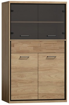 Witryna MEDIOLAN M5 WSTAWKA DĄB natural hikora