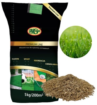 TRAWA GAZONOWA PREMIUM WOLNO ROSNĄCA OZDOBNA 5KG
