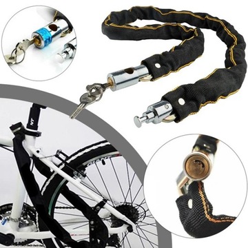ВЕЛОСИПЕДНЫЙ ЗАМОК ДЛЯ ВЕЛОСИПЕДА МОТОКУТЕРА ВЕЛОСИПЕДНЫЙ ЗАМОК ЗАКАЛЕННАЯ ЦЕПЬ