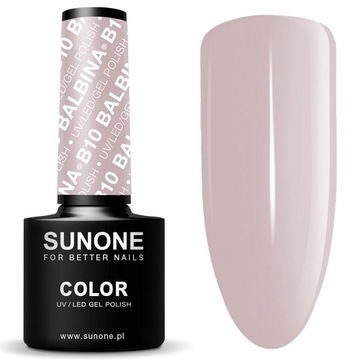 SUNONE LAKIER HYBRYDOWY DO PAZNOKCI B10 BALBINA JASNY BRĄZ BEŻOWY UV/LED 5G