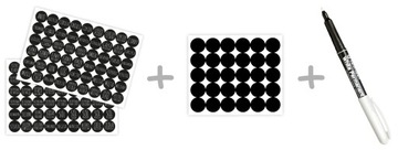 Этикетки для специй 3,5 см 108 шт. пустые НАКЛЕЙКИ 30 шт. маркер БЕЛЫЙ