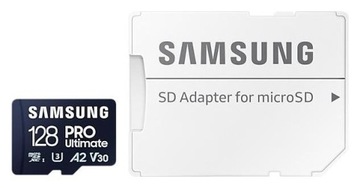 Samsung Ultimate microSDXC 128 ГБ UHS-I U3 [запись 130 МБ/с, чтение 200 МБ/с]