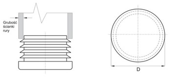 ЗАГЛУШКА ЧЕРНАЯ FI16 КРУГЛАЯ 5ШТ.