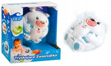 Dumel Tryskające zwierzątko do WODY kąpieli wanny biały Niedźwiedź
