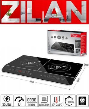 ДВОЙНАЯ ПОРТАТИВНАЯ ИНДУКЦИОННАЯ ПЛИТА 3500ВТ