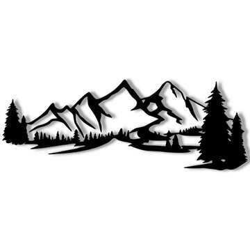 Dekoracja GÓRY mountain 55x20cm sklejka PREZENT