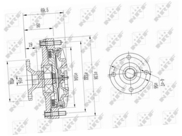 SPOJKA VENTILÁTOR DAIHATSU FEROZA 1.6 88-99 TERIOS J1 1.3 97-00