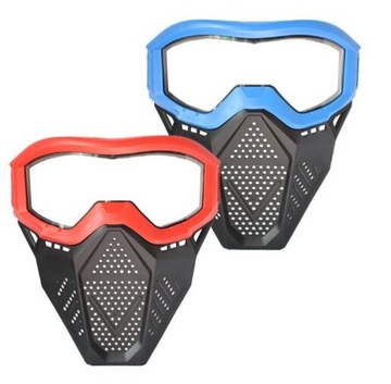 КРАСНАЯ ЗАЩИТНАЯ БОЕВАЯ МАСКА ДЛЯ НЕРФ-БИТВ