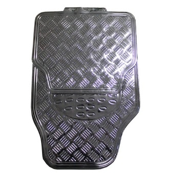 Uniwersalne dywaniki samochodowe carbon alu/guma