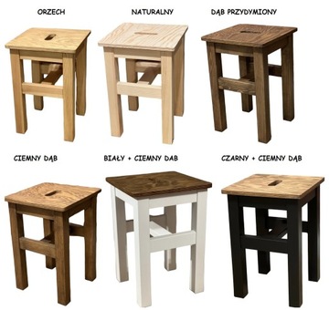 Черно-белый высокий табурет в деревенском стиле, покрытый воском.