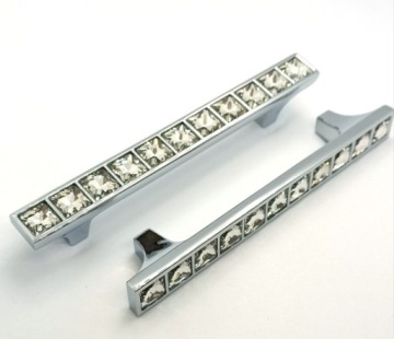 МЕБЕЛЬНАЯ РУЧКА КРИСТАЛЛ ХРОМ 128мм