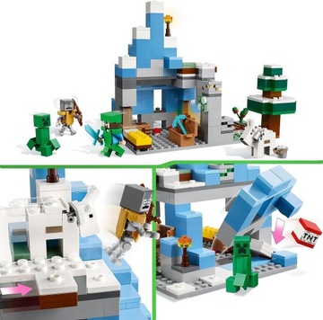 LEGO MINECRAFT СНЕЖНЫЕ ВЕРШКИ ДЛЯ ДЕТЕЙ БЛОКИ MINECRAFT В ПОДАРОК