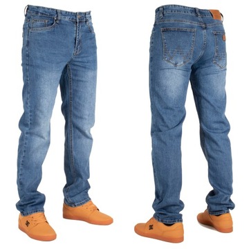 Spodnie męskie jeans W:42 112 CM L:32 granat