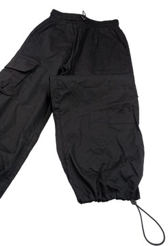 Брюки-парашюты для девочек, черные 128
