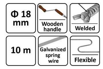Заглушка канализационная труба ⌀18 10м пружинная змейка
