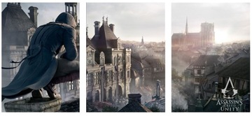 3x OBRAZ NA ŚCIANĘ ASSASSINS CREED UNITY 30x40