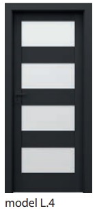 Двери PORTA VERTE HOME ЧАСТЬ L.4 с рамкой рег. 140-160