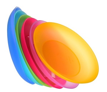 TALERZ PLASTIKOWY DESEROWY PŁASKI KPL. 6 SZT