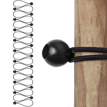 ZESTAW GUM Z KULKĄ 20x DO MOCOWANIA PLANDEKI MOCOWANIE NACIĄG PLANDEK GUMA