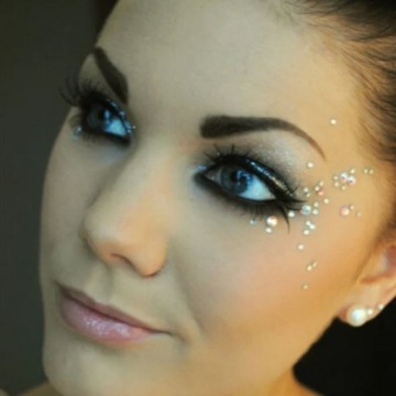 НАКЛЕЙКИ НА ЛИЦО СЕРЕБРЯНЫЕ КРИСТАЛЛЫ 3D САМОКЛЕЯЩИЕСЯ