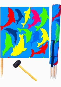 Parawan KMBE Parawan 8 M Delfiny + młotek gratis