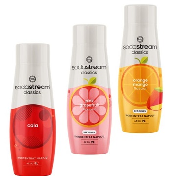 SODASTREAM Zestaw COLA + GRAPEFRUIT + ORANGE-MANGO