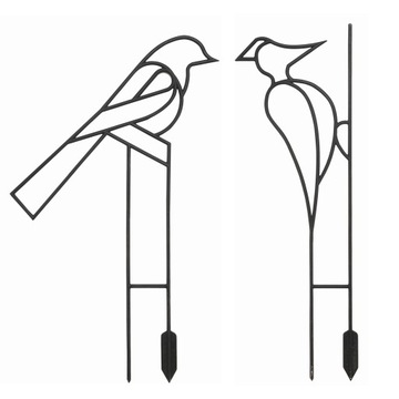 2 x Podpórka do roślin drabinka 42 - 45 cm - Ptaki
