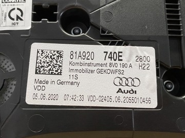 AUDI Q2 81A PŘÍSTROJOVÁ DESKA BUDÍKY 81A920740E