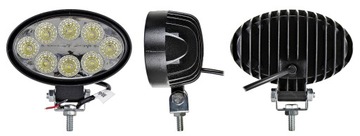 Прожектор рабочий овальный 8 LED 24Вт 12В 24В 2 шт.