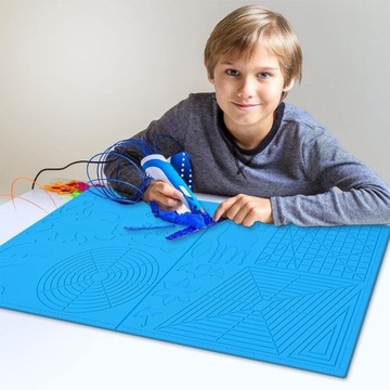 ШАБЛОН СИЛИКОНОВОГО КОВРИКА УЗОРЫ 3D PEN XL