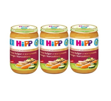 HiPP BIO Kasza bulgur z warz.mango kurcz. 3x220g