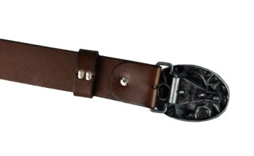 КОЖАНЫЙ РЕМЕНЬ BLAKARDO МОТОЦИКЛИСТ 4 СМ КОРИЧНЕВЫЙ ЧЕРЕП