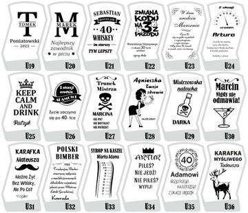 Графин с гравировкой и 6 бокалами для виски в подарок