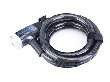 Замок СПИРАЛЬНЫЙ с ключом, диаметр 6 мм, длина. 1000 мм, микс цветов