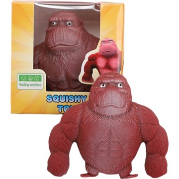 АНТИСТРЕССОВОЕ СЕНСОРНОЕ ПРИКОСНОВЕНИЕ, БОЛЬШАЯ ОБЕЗЬЯНА ГОРИЛЛА, РАСТЯЖАЕМАЯ, МЯГКАЯ РЕЗИНА