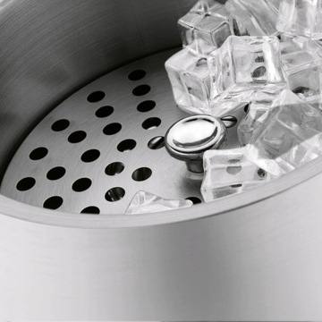 ICE BUCKET 3 л. Щипцы Контейнер для льда с двойными стенками, стальной глянцевый