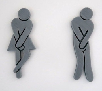 Humor Wc Toaleta Symbole Znaczniki Pan Pani szary