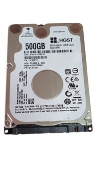 SPRAWNY Dysk Hitachi, 500 GB, HTS545050B7E660, 2.5