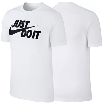 Nike t-shirt koszulka męska sportowa biała Just Do It AR5006-100 S