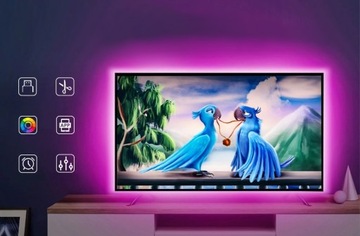 Светодиодная лента RGB 3 м USB TV ПРИЛОЖЕНИЕ ЦВЕТА С BLUETOOTH СВЕТЯЩАЯСЯ ЦВЕТНАЯ ПАМЯТЬ