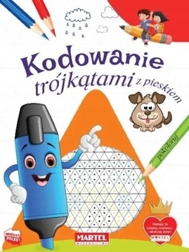 Kodowanie trójkątami z pieskiem kolorowanka