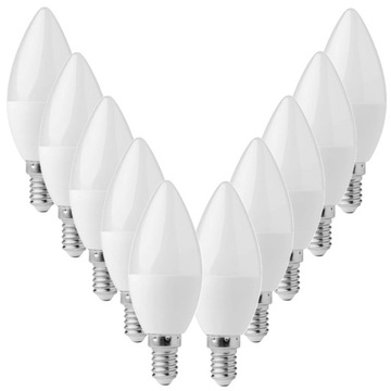 ŻARÓWKA LED E14 8W CIEPŁA BIAŁA OSZCZĘDNA 3000K NIEMRUGAJĄCA MOCNA ŚWIECZKA
