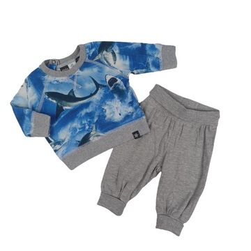 Komplet niemowlęcy bluza + spodnie materiałowe 56