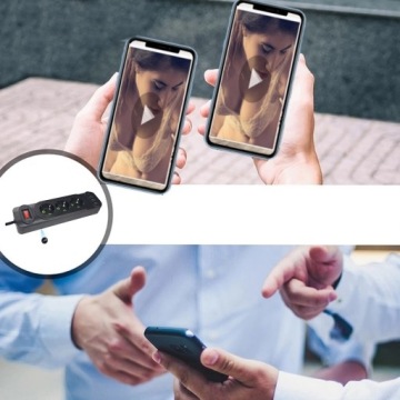 УДЛИНИТЕЛЬ ДЛЯ СКРЫТОЙ КАМЕРЫ РАЗЪЕМ ПИТАНИЯ 3 РАЗЪЕМА 3xUSB 1xTYPE C WIFI