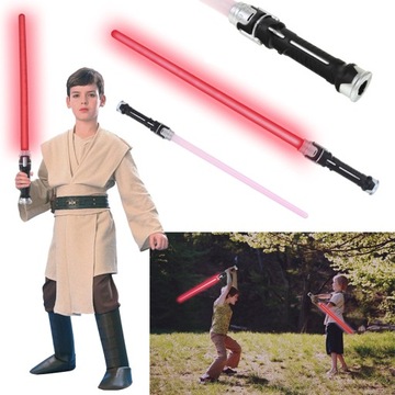 Miecz Świetlny Pojedynczy Światło Dźwięk LED 66 cm Star Wars Czerwony