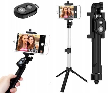 STATYW NA TELEFON KIJEK DO SELFIE + PILOT BLUETOOT